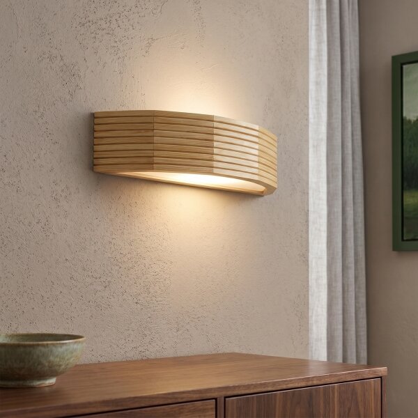 Aplica de perete NATURAL MODERN 1xE27/15W/230V din lemn de pin