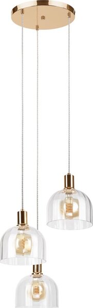 Candelabru suspendat pe cablu VIVE 3xE27/15W/230V auriu