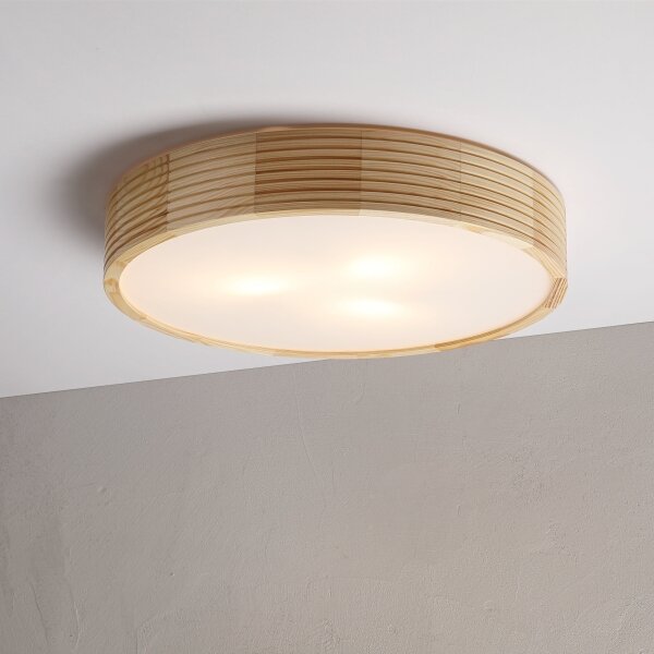Plafonieră NATURAL MODERN 3xE27/15W/230V, diametru 47,5 cm, lemn de pin