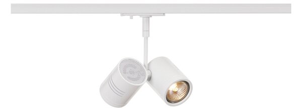 SLV Spot Bima II pentru șină HV, alb mat, reglabil, Alb, Camera de zi / sufragerie, Metal, Modern