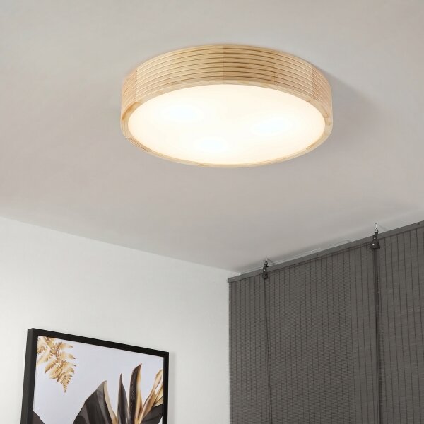Plafonieră NATURAL MODERN 3xE27/15W/230V, diametru 47,5 cm, lemn de pin