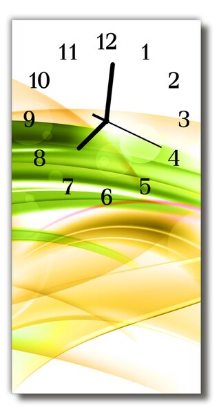 Ceas de perete din sticla vertical Culoare art abstracție