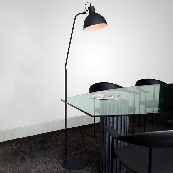 Lucide Lampă de podea sublimă Shadi, Negru, Camera de zi / sufragerie, Metal, Modern