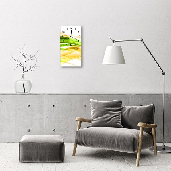 Ceas de perete din sticla vertical Culoare art abstracție