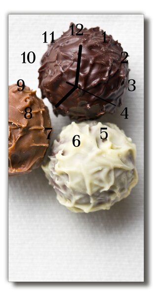 Ceas de perete din sticla vertical Alimente dulciuri colorate