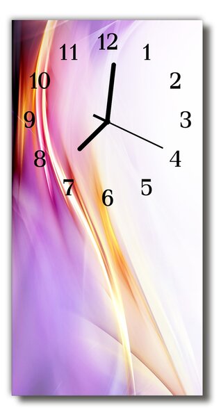 Ceas de perete din sticla vertical Art abstracție violet