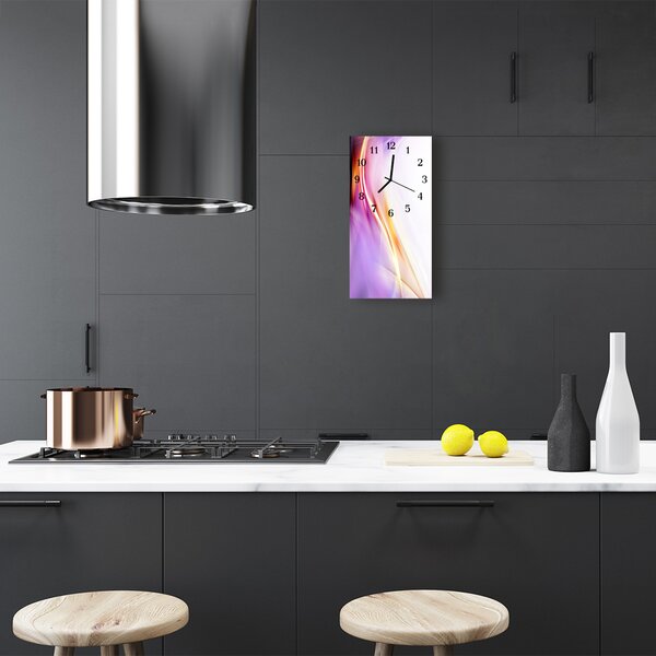 Ceas de perete din sticla vertical Art abstracție violet