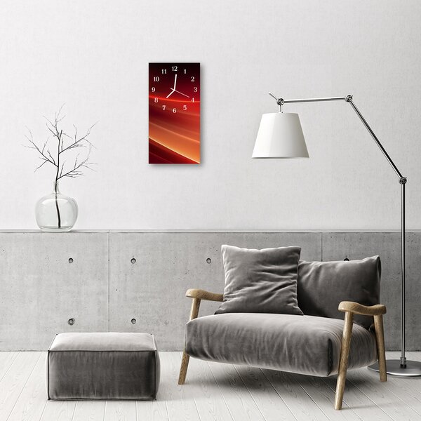 Ceas de perete din sticla vertical Art curbe maro
