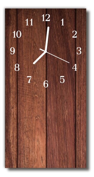 Ceas de perete din sticla vertical Lemn maro