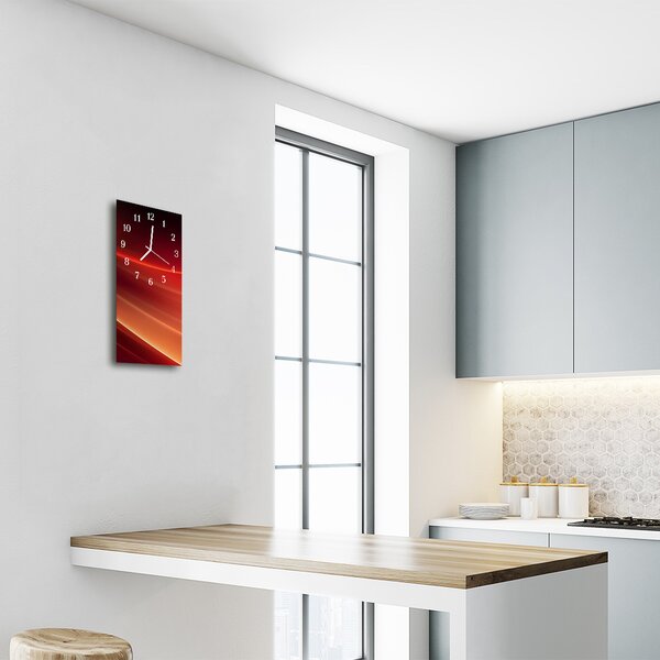 Ceas de perete din sticla vertical Art curbe maro