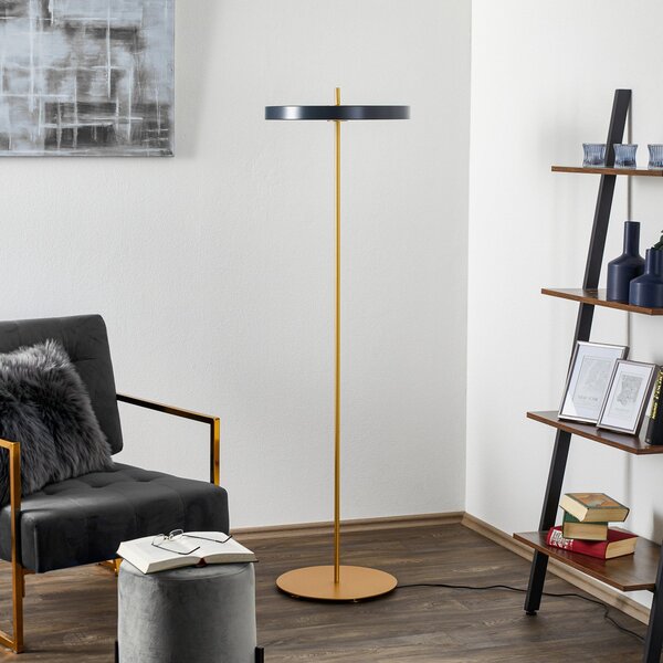 UMAGE Asteria Floor lampă de podea LED antracit, reglabil, Negru, Camera de zi / sufragerie, Metal, Design