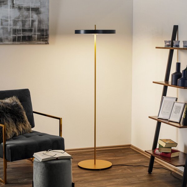 UMAGE Asteria Floor lampă de podea LED antracit, reglabil, Negru, Camera de zi / sufragerie, Metal, Design
