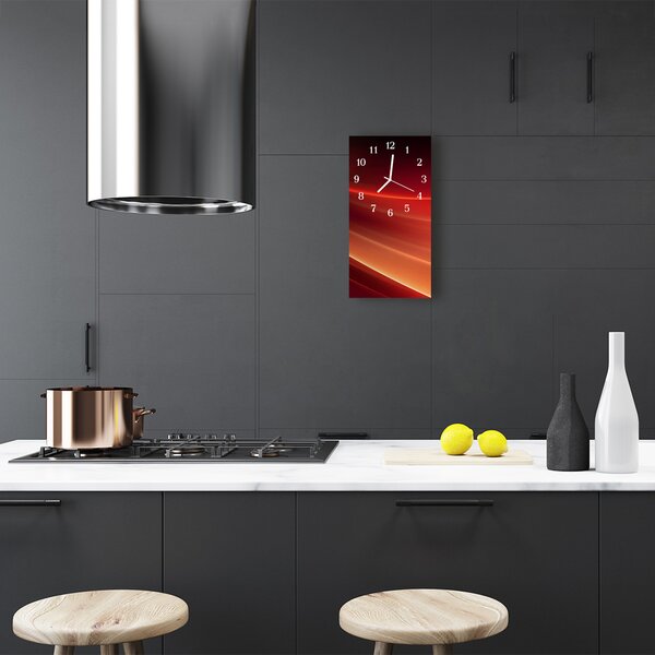 Ceas de perete din sticla vertical Art curbe maro