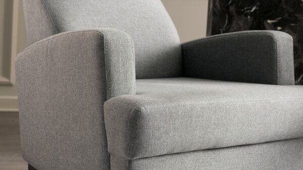 Atelier Del Sofa, Fotoliu Yamac gri deschis 76/87/91 cm
