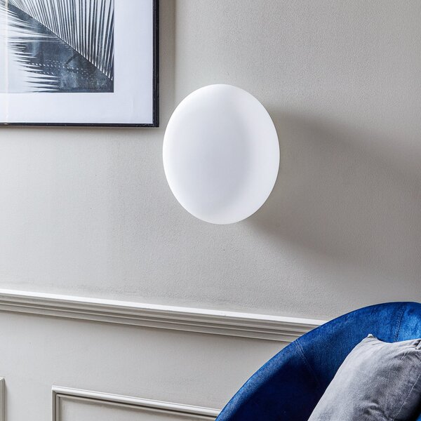 Artemide Itka Aplica de perete din sticlă IP65 Ø 35 cm, reglabil, Alb, Camera de zi / sufragerie, Sticlă, Modern