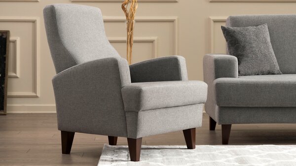 Atelier Del Sofa, Fotoliu Yamac gri deschis 76/87/91 cm