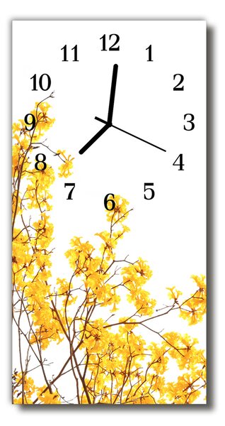 Ceas de perete din sticla vertical Natura copac de culoare