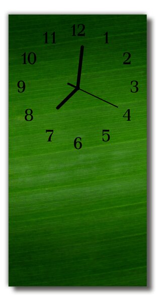 Ceas de perete din sticla vertical Arta abstracție verde