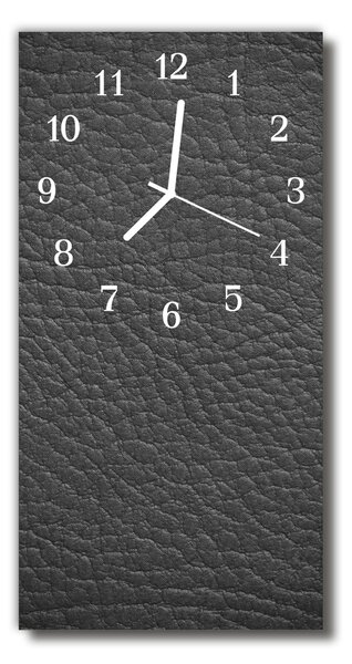 Ceas de perete din sticla vertical Gri din piele