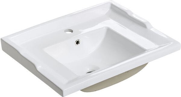 Comad Retro lavoar 61x46 cm dreptunghiular mobilier alb luciu UM - CFP F60 RETRO DP(YS27312-60)