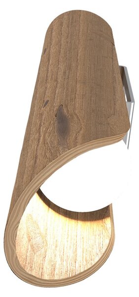 Elobra Aplică de perete LED Colombia, stejar rustic natur, reglabil, Lemn, Camera de zi / sufragerie, Lemn, Modern