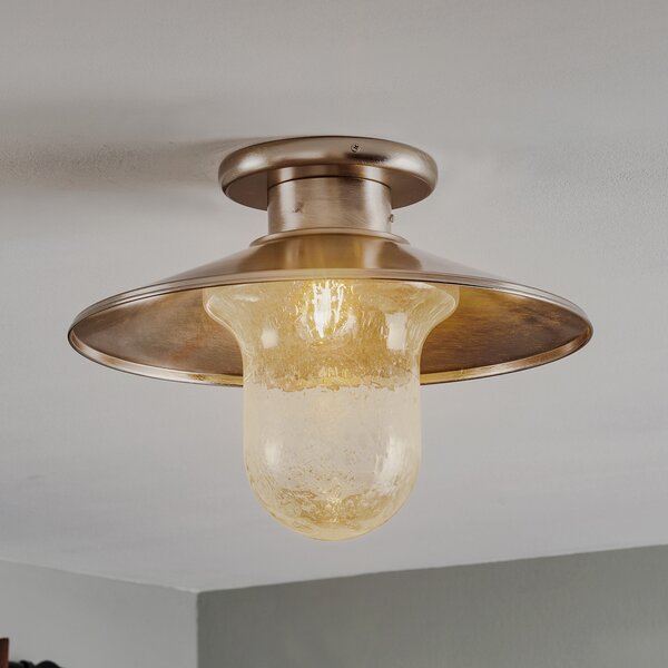 Cremasco Maestrale plafonieră cu abajur sticlă transparentă, reglabil, Gri, Camera de zi / sufragerie, Metal, Design industrial