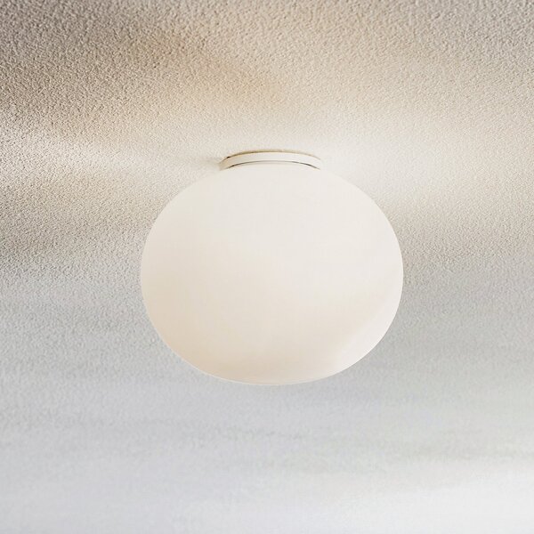 FLOS Glo-Ball C/W Zero – plafonieră, reglabil, Alb, Camera de zi / sufragerie, Sticlă, Design, glob