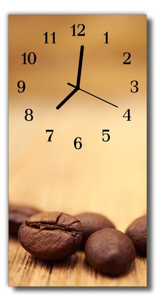 Ceas de perete din sticla vertical Maro bucătărie cafea