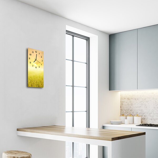 Ceas de perete din sticla vertical Spot aur niwa