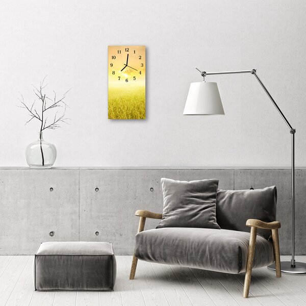 Ceas de perete din sticla vertical Spot aur niwa