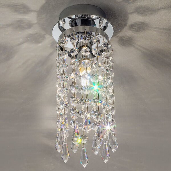 KOLARZ Charleston - plafonieră cu cristal, 24cm, reglabil, Metalic, Camera de zi / sufragerie, Metal