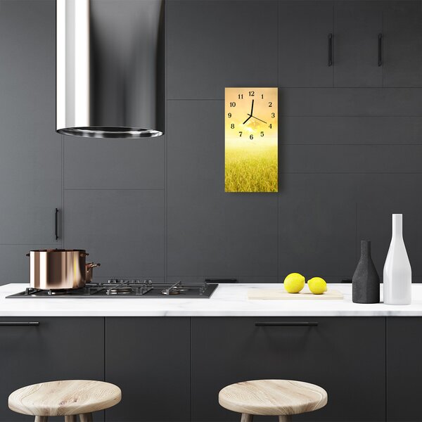 Ceas de perete din sticla vertical Spot aur niwa