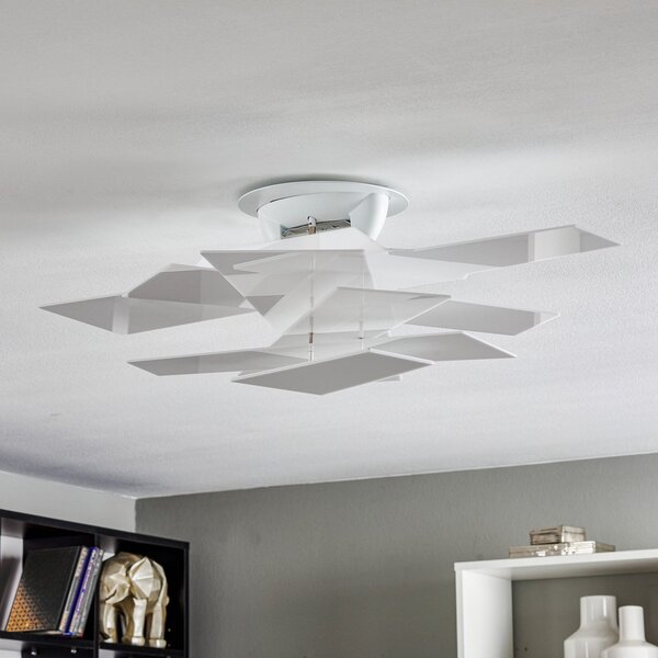 Foscarini Big Bang plafonieră, alb, reglabil, Alb, Camera de zi / sufragerie, Plastic, Design