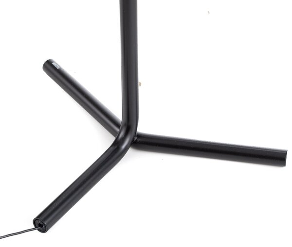 Foscarini Tobia terra lampă de podea LED, negru, reglabil, Negru, Camera de zi / sufragerie, Metal, Design