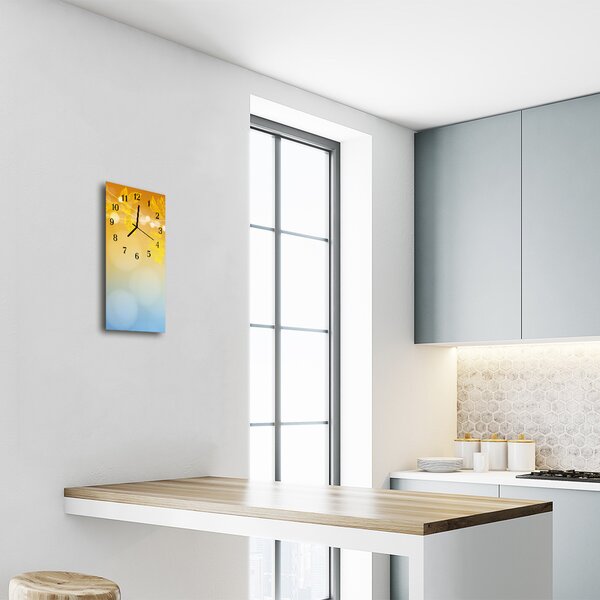 Ceas de perete din sticla vertical Culoare art model