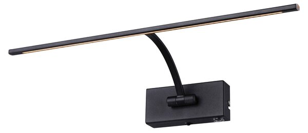 Freelight Aplică de perete LED Matisse, lățime 45 cm, negru, reglabil, Negru, Camera de zi / sufragerie, Metal, Modern