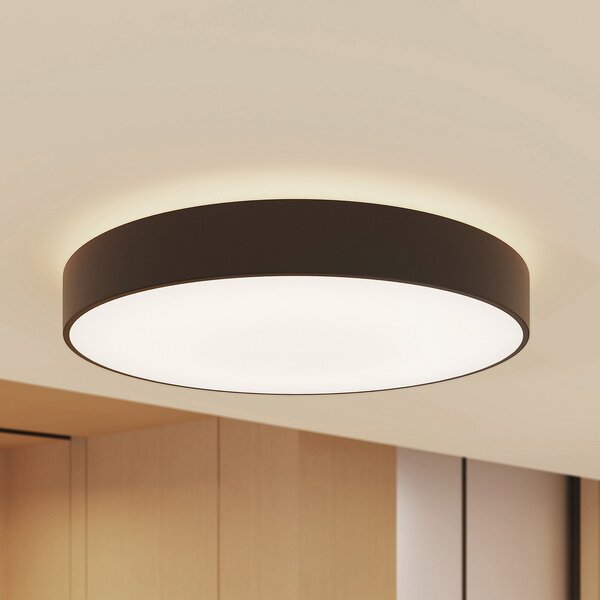 Arcchio plafonieră LED Vanida, negru, Ø 60 cm, sus/jos, reglabil, Negru, Bucătărie, Aluminiu, Modern