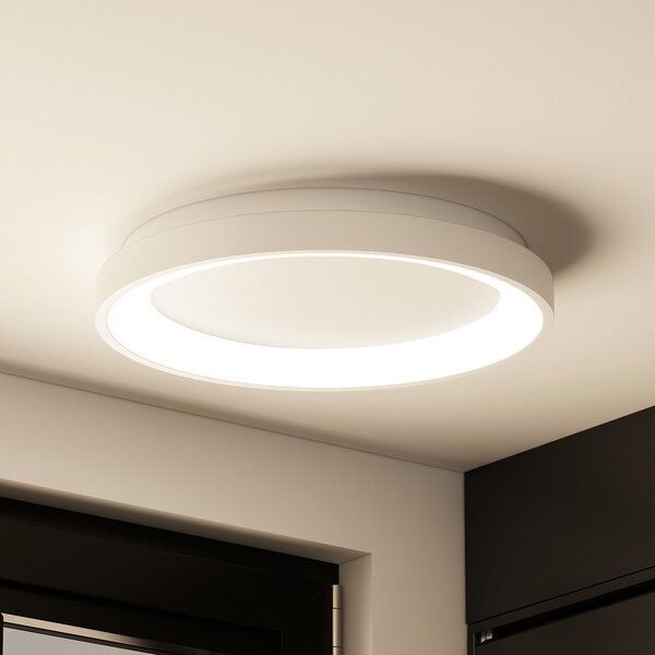 Arcchio plafonieră LED Vivy, Ø 38 cm, alb, metal, reglabil, Alb, Bucătărie, Metal, Modern