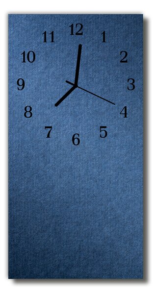 Ceas de perete din sticla vertical Bord albastru