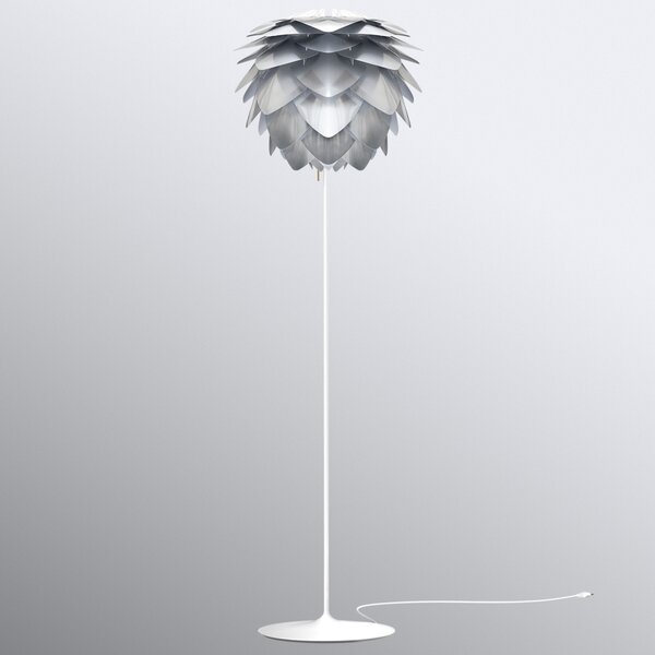 UMAGE Silvia medium lampă de podea oțel, Metalic, Camera de zi / sufragerie, Metal, Design
