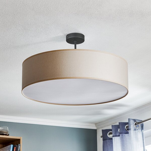 TK Lighting Plachetă Rondo cu distanță, crem Ø 60cm, reglabil, Bej, dormitor, Țesătură / Textil, Modern