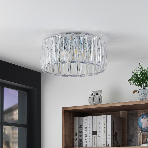 Lindby plafonieră Sofia, transparent, acrilic, Ø 46cm, reglabil, Transparent, Camera de zi / sufragerie, Plastic, Modern