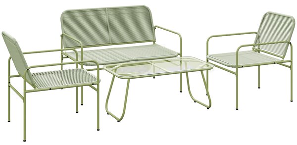 Outsunny Ratan Verde Balcon | Aosom Romania