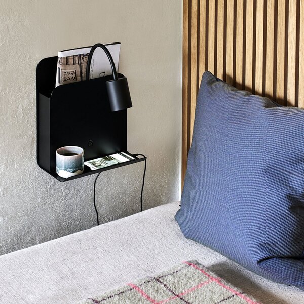 Lampă de perete Nordlux, Roomi, Negru, dormitor, Metal, Modern