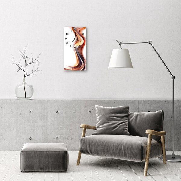 Ceas de perete din sticla vertical Culoare art abstracție