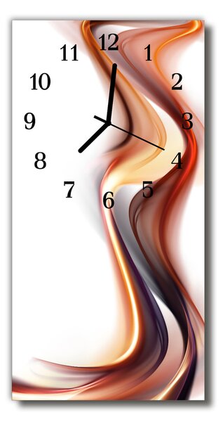 Ceas de perete din sticla vertical Culoare art abstracție