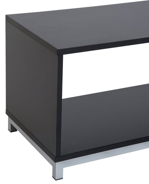 HOMCOM Mobilier TV Modern din Lemn, Suport Televizor Elegant, Negru, 114x40x40.5cm | Aosom Romania