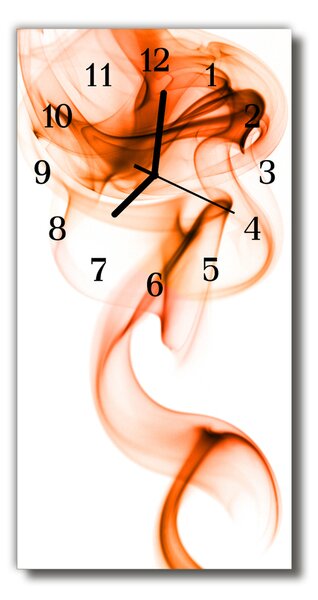 Ceas de perete din sticla vertical Fum val culoare art