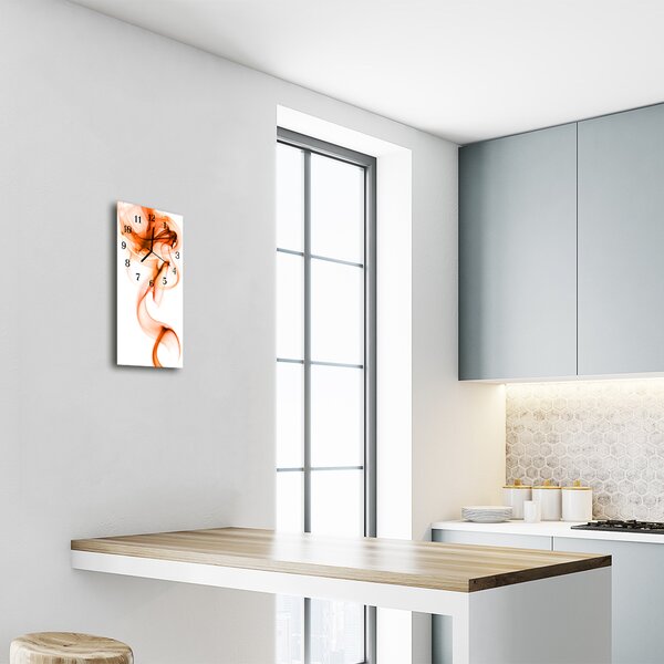 Ceas de perete din sticla vertical Fum val culoare art