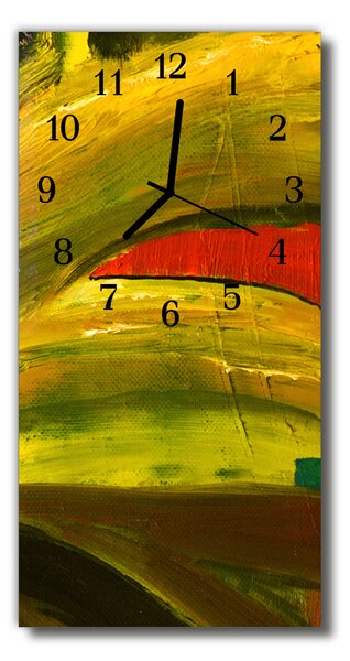 Ceas de perete din sticla vertical Culoare art